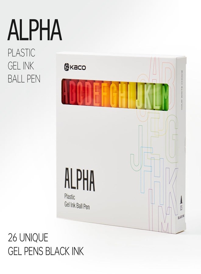 Kaco 26 Pieces Gel Pens, Black Ink, 0.5 mm Fine Point Quick Dry Smooth Writing, Aesthetic Office Supplies (26 Pieces Set) - Image 2